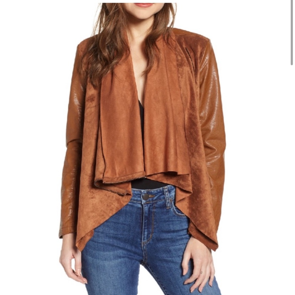 BLANKNYC Leather Drape Jacket NWOT size small
